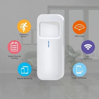 Tuya wi-FI PIR Sensor de Movimento do Alarme Detector de Movimento Infravermelho Humanos Sensor de Presença de Vida Inteligente APLICATIVO de Sistema Wireless da Segurança Home