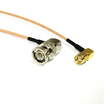Roteador sem fio Cabo de RP-SMA Macho Plug Ângulo Direito para BNC Macho Ângulo Direito RG316 Coaxial Flexível 15cm 6inch Antena Booster