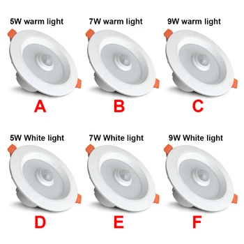 Luz LED Automático Incorporado a Lâmpada do Projector IP52 Impermeável, Anti-nevoeiro Iluminação Corredor de luz Downlight Quente de Luz 5W