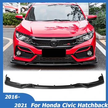 Para Honda Civic Hatch Si 2016-2021 Pára-Choque Dianteiro Lip Spoiler Divisor De Difusor Do Corpo Kit Guard Defletor De Acessórios Do Carro