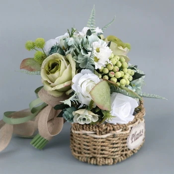 Flor Artificial de Combinação de Flores de Casamento para o Casamento, Bouquet de Flores Belo Floral Broche peça Central Arranjo