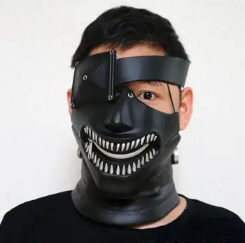 O Mais Novo De Tóquio Ghoul 2 Kaneki Ken Máscaras De Látex Zíper Ajustável Cosplay Legal Máscaras De Halloween, Festa