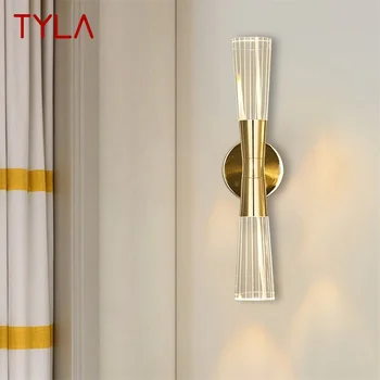 TYLA Interior Lâmpadas de Parede de Cristal LED de Parede Moderna Ilumina Candeeiro de Alumínio do dispositivo elétrico Para o Quarto Sala Escritório do Hotel