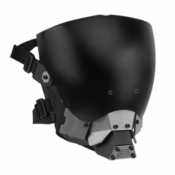 Máscara facial Removíveis, Dupla de Anti-embaciamento da Lente de Airsoft Paintball CS Wargame Esportes de Proteção Máscara Máscara Assustadora
