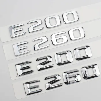 3d ABS Tronco de Carro Letras E200 E220 E250 E260 E300 (european portuguese) E350 E400 Emblema Emblema Logo Adesivo Para a Mercedes Benz W212 W213 Acessórios