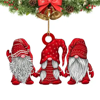 Natal Gnome Enfeites de Acrílico Mini Pingentes Árvore de Natal Cortinas Requintados Bonito DIY Pingente Festa Decorações
