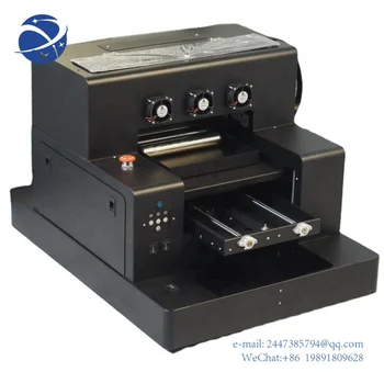 Yun YiQuality Certificado A4 Impressão UV Máquina de Mini Digital de Madeira, Vidro, PVC, Acrílico Caso de Telefone de Mesa Impressora UV