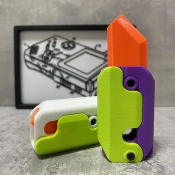 Descompressão Brinquedos Populares Rabanete Faca de Gravidade 3D Faca de Material Plástico Impermeável e resistente ao Desgaste Criativa de Presente para a Festa