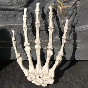 A vida Tamanho do Esqueleto da Mão Prop Realista Esqueleto da Mão Realista Halloween Esqueleto da Mão Decorações Reutilizáveis Adereços para Assombrada