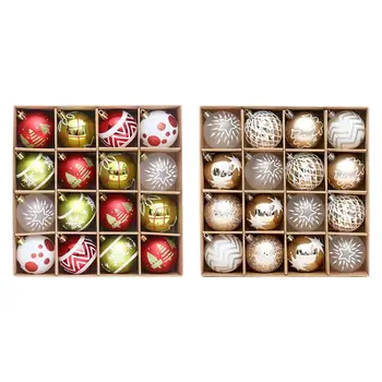 Enfeites de natal Bolas de Férias Bola de Árvore de Natal, Bolas de Pingente de DIY Artesanato Reutilizáveis Bolas Conjunto Inquebrável Festa Adereços