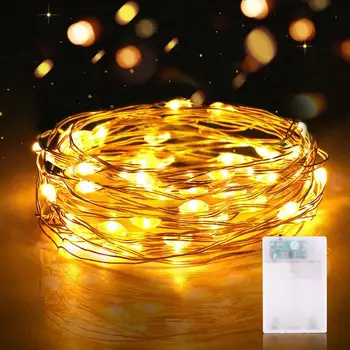 USB LED Luzes de corda de Cobre Fio de Prata Garland Luz Impermeável Luzes de Fadas Para o Natal, Festa de Casamento Decoração