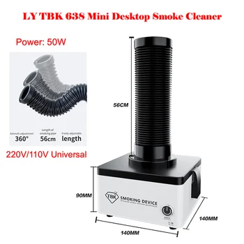 LY TBK 638 Mini Desktop de Solda Fumaça Aspirador de Fumaça, Poeira Purificador Fume Extractor 220V 110V Fumar Absorvedor de Filtro de Instrumento
