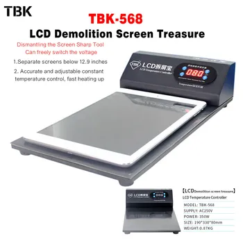 TBK-568 Tela LCD Abra Máquina Separada para Telefones Móveis iPad 12.9 polegadas Tablet Constante a temperatura de aquecimento do Ecrã da Ferramenta de Reparo