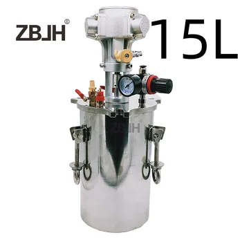 15L de Pressão panelas de aço inoxidável dispensador de tanques com Pneumáticos mistura de montagem