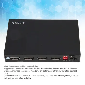 4K 60Hz HD Multimedia Interface do Switch Divisor de 4K 3D 1080P HDCP2.2 HDR 10 2x2 HD Multimedia Interface Switcher 100‑240V novo