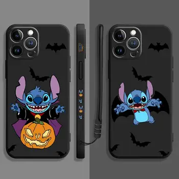 Disney Ponto de Halloween Cosplay Morcego Praça Líquido Caso de Telefone Para o iPhone da Apple 14 13 12 11 Pro Max 13 12 Mini XR XS X 7 8 6 6S