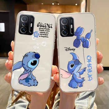 Disney Stitch Legal Para Redmi K60 K50 K40 K30 K20 Ir S2 8A 7A 6Pro 5, 5G Transparente da caixa do Telefone