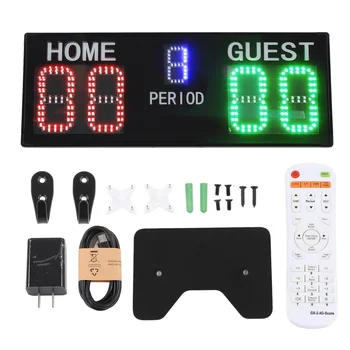 C.A. 100-240V Digital Placar De 5 Dígitos Eletrônicos Goleiro Pontuação Com Controle Remoto Para Voleibol, Basquete, Tênis