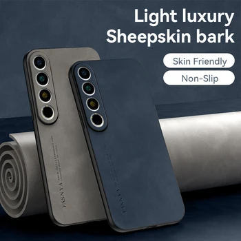 O novo Luxo Original de Couro de pele de Carneiro de Telefone de Silicone Case Capa Voltar Para o Meizu 20 18 18Pro Meizu 20 Pro à prova de Choque-Choque Coque