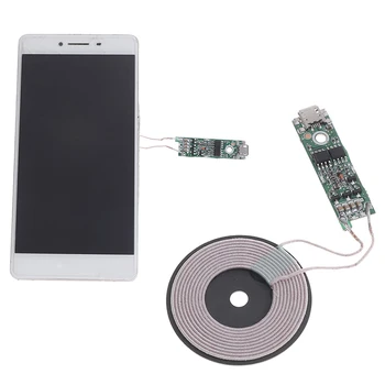 Universal Padrão Qi para Carregamento sem Fio Receptor Carregador de Módulo Para Micro USB do Telefone Móvel Telefone Celular Carregador