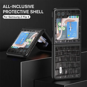 Tudo Incluído Casca Protetora Para Samsung Z Flip 5 de Dobramento do Telefone da forma protetora Para Samsung Z Flip 5 Z 5 Flip