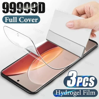 3PCS Cobertura Completa de Todo o Cola Hidrogel FilmFor Oppo A98 5G Protetor de Tela Oppo A98 5G Filme Para Oppo A98 5G Filme 6.72 polegadas