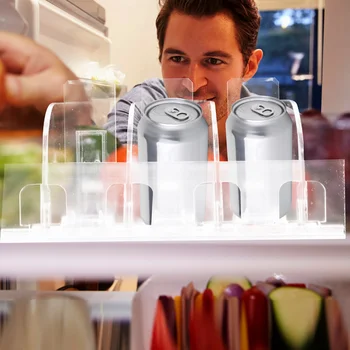 3 Pcs Garrafa Organizador Prateleira Botão De Pressão Bebida Hélice Soda Titular Para O Refrigerador Dispensador De Água De Plástico Extrator Ps