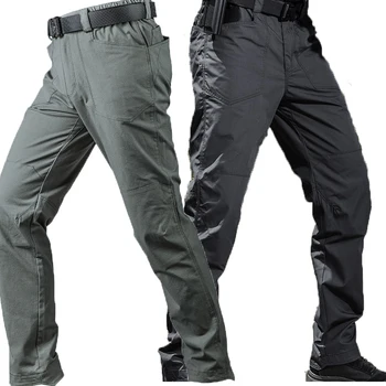 Homens do Tático calças de treinamento militar, calças Stretch prova d'Água Durável caminhadas caminhadas ao ar livre multi bolsos de calças cargo