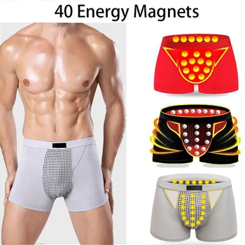 Homens Fisiológicos de Underwear Homens Alargamento Cuecas de Saúde Boxer Shorts Turmalina Próstata Terapia Magnética