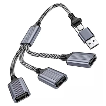 USB C OTG Cabo Adaptador de Telefone 2 em 1 do Tipo C para USB Adaptador com Dados e Carga P9JB