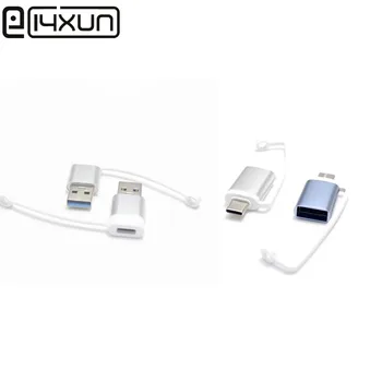 1/3pcs-Tipo c para Micro USB 3.0 macho Plug para tomada Fêmea Conector de Carregamento