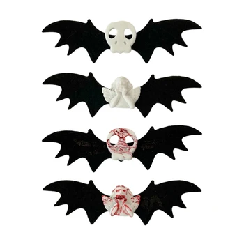 Punk Morcego Grampos de Cabelo Crânio Morcego bico de pato Clipe Criativo Acessórios de Cabelo