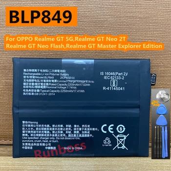Novo Original BLP849 4500mAh Bateria Para o OPPO Realme GT 5G,Realme GT Neo 2T,Realme GT Neo Flash,Realme GT Mestre Explorer Edition