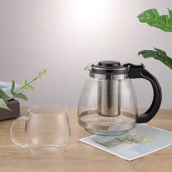 1500ml Bule de Vidro Transparente Resistente Folhas Soltas de Chá para