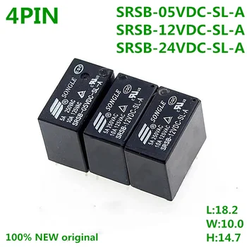 10PCS 4PIN relés de Potência SRSB-05VDC-SL-UMA SRSB-12VDC-SL-UMA SRSB-24VDC-SL-UMA 5V, 12V, 24V 5A