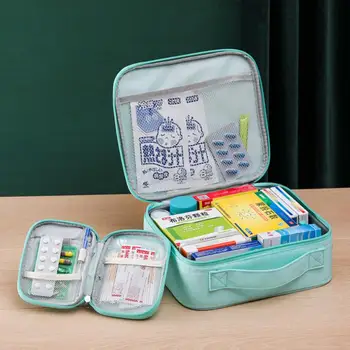 Cute Mini Portátil Do Saco Da Medicina Kit De Primeiros Socorros, Kits De Emergência Organizador Exterior Do Agregado Familiar Medicina Pílula Saco De Armazenamento
