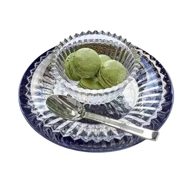cristal sobremesa tigela de salada de placa