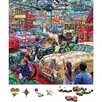 3D de Madeira do salão do automóvel de Quebra-cabeça Presentes de Aniversário Para Adultos de Madeira, quebra-Cabeças, Jogo de Tabuleiro de Madeira Puzzle Carro de Brinquedos Para as Crianças