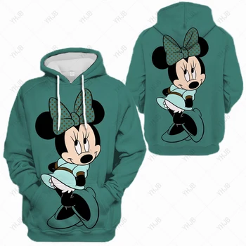 Disney Anime Oversize Mickey Mouse Moletom com Capuz Mulheres Homens Outono Inverno Grossa Quente de 90 Estética Capuz Streetwear