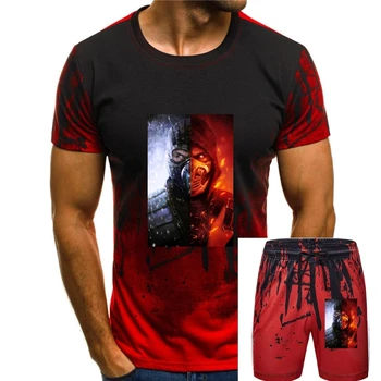 Mortal Kombat 11, Sub-Zero E T-Shirt De Ficção 2020 Cartaz Homens De Preto . Homens De Roupa Camiseta