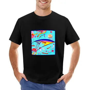 A vida marinha. De abstração. T-Shirt gato camisas de roupas para homens