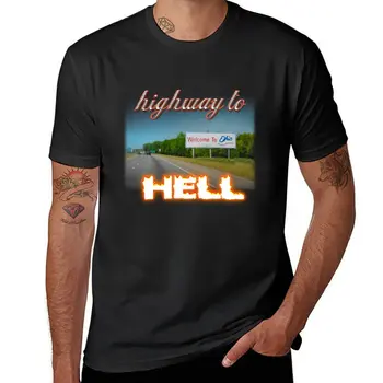 O novo bem-vindo Ao Ohio auto-Estrada Para o Inferno T-Shirt animal camisa de impressão para meninos black t-shirt homens de roupa