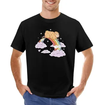 Cobaia Animal No arco-íris T-Shirt anime Curto t-shirt simples t-shirt mens gráfico t-shirts pack