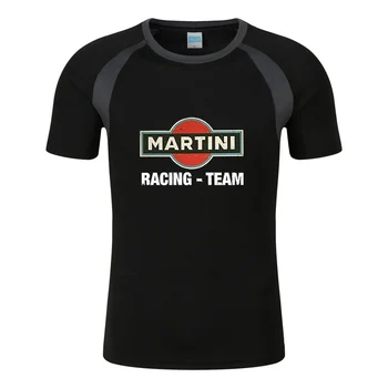 2021 Novo Martini Racing Imprimir T-shirt masculina Respirável Terno de Fitness Apertado Sportswear Rápido a Seco Camisa de Manga Curta de Esportes