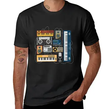 Novo Sintetizador Modular Dj Mixer Sintetizador Vintage Músico T-Shirt de roupas bonito Blusa a roupa para homens