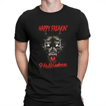 Feliz Maldito Halloween Hip Hop Camiseta Lobo de Lazer, T-Shirt Quente da Venda de T-shirt Para Homens, Mulheres