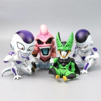 Dragon Ball Figuras De Anime Bonito Célula Bulma E Goku Figura De Ação Do Dedo Médio Estatueta De Pvc Sala De Ornamento Brinquedos, Presentes Para Crianças