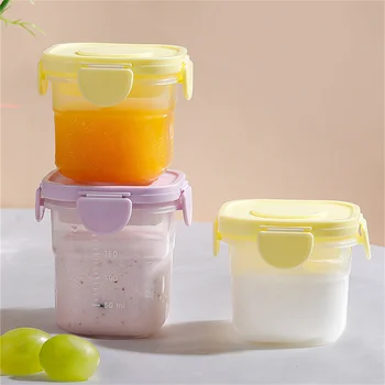 Bebê de plástico de Alimentos Complementares a Caixa de arrumação com Tampa de Vedação Estanque Bento Almoço Caixa de Legumes Salada de Frutas Frescas-Manter Tigela