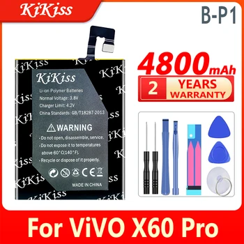 4800mAh KiKiss Bateria de Alta Capacidade B-P1 BP1 ViVO X60 Pro X60Pro Baterias do Telefone Móvel