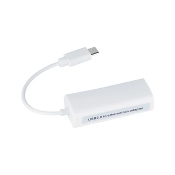 1pcs USB3.1-Tipo C Placa de Rede Ethernet RJ45 10/100 com Fio à Internet de Cabo Para o Macbook Sistemas Windows Adaptador